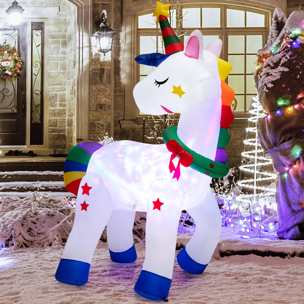 https://assets.wfcdn.com/im/68040454/resize-h600-w600%5Ecompr-r85/2230/223070568/Tall+Christmas+Magic+Unicorn+Decoration+with+Rainbow+Tails+%26+Wreath+Inflatable.jpg