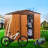 71.26 In. High Metal Shed With Galvanized Steel & Rot Design Storage Unit Insect- Coating-124311436