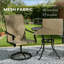 Ensemble de 2 chaises d'extérieur à haut dossier, chaises pivotantes-622523294