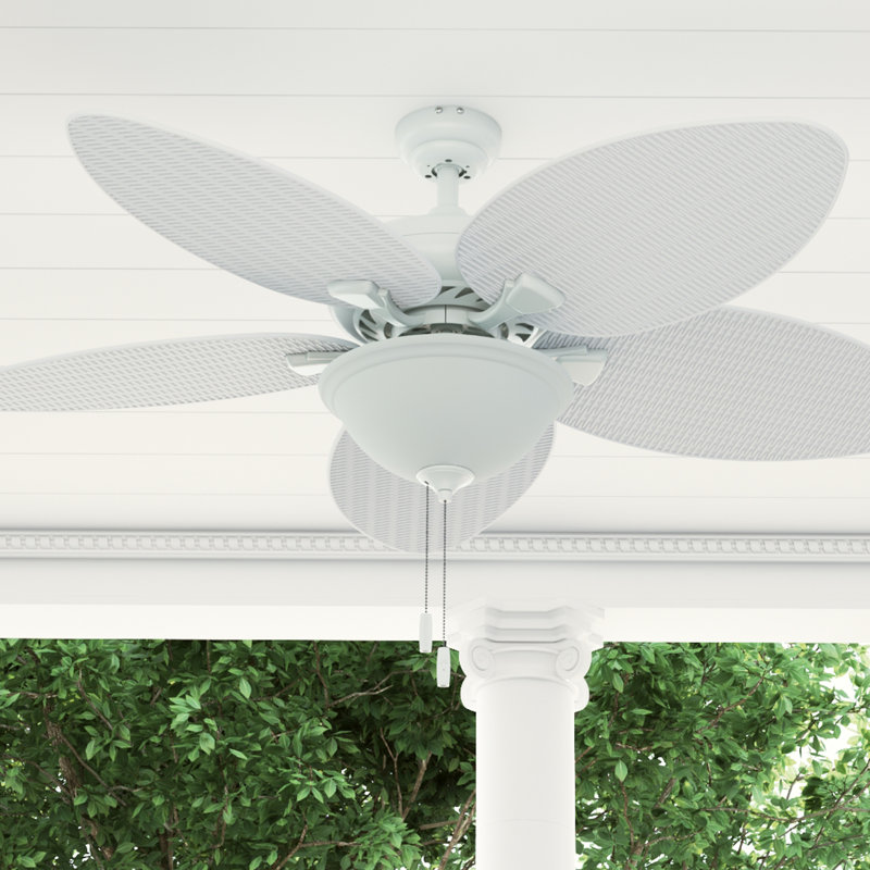 Ventilateur de plafond tropical 52 "Palm Valley, Blanc