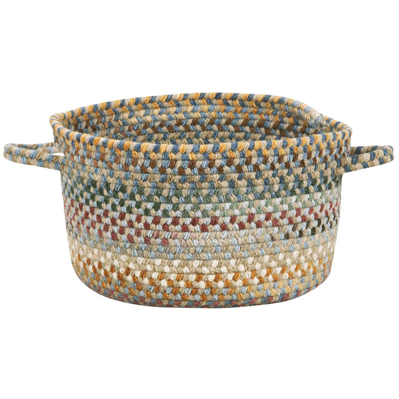 Loon Peak® Kenji Fabric Decorative Basket, Light Blue, Basket 20"