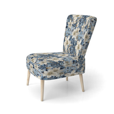 Chaise d'appoint rembourrée Cottage Blue