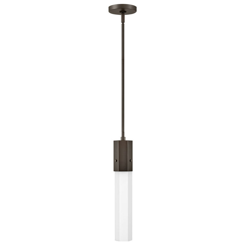 Single Light Modern Cylinder Pendant, Black Oxide