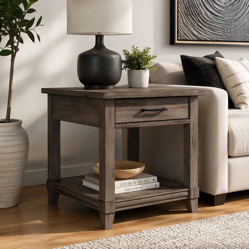 Table de bout avec tiroir de rangement et USN