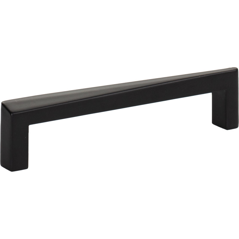 Matte Black Contemporary Bar Pull with Mounting Hardware