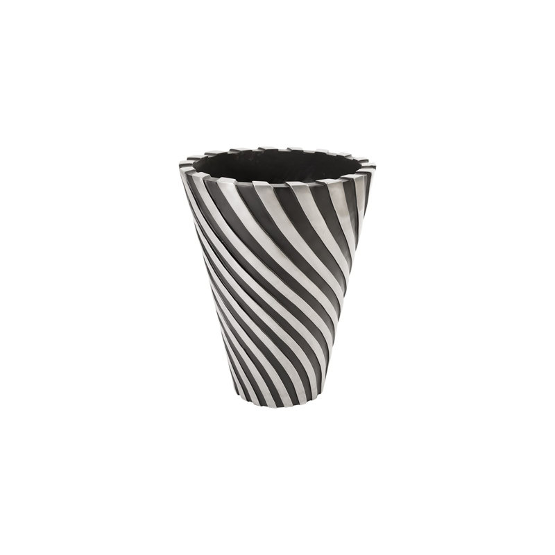 Turbo Resin Pot Planter, 12" H x 16" W x 16" D, Gel Coat White