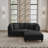 Michelyn 80.3"W 3 - Piece Corduroy Sectional Sofa with Ottoman for Comfort-1934982415