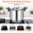 8.45QT stainless steel stock pot ，uncoated soup pot，stewing pot，pressure pot，pressure canner，Pressure Cooker multi-cooker，Suitable for induction cookers, gas stoves, and electric stoves