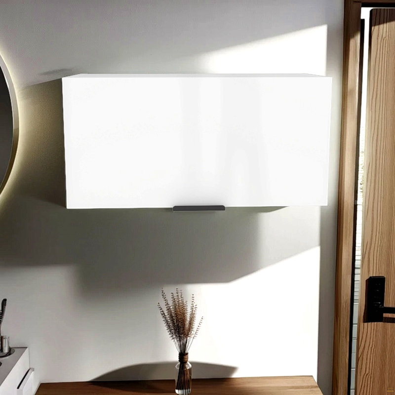 Armoire murale blanche à 1 tablette avec design compact