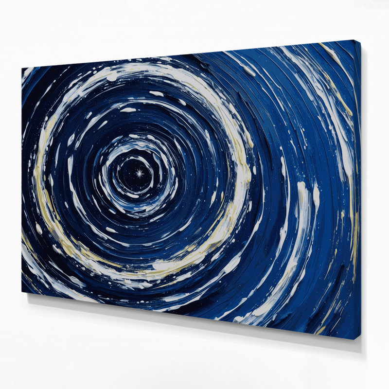 Space Star, photographie d'art sur toile bleue, 12" H x 18" W