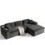 Canapé modulaire Boneless 108 po avec méridienne en tissu velours côtelé avec 4 poches de rangement et plateau-1551338298-1548261292