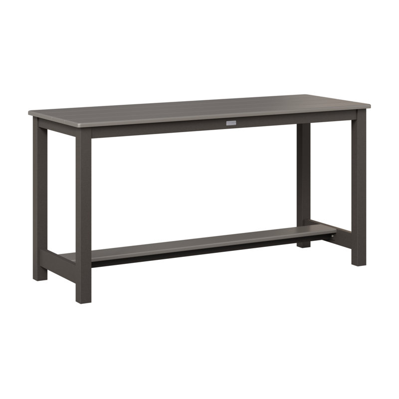 Berlin Gardens Balcony Dining Table, Graphite Speckle, Hammered Top Stainless