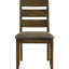 2 chaises de salle à manger noueuses et muscade en noyer - un attrait rustique pour la construction en bois franc et un coussin de siège confortable