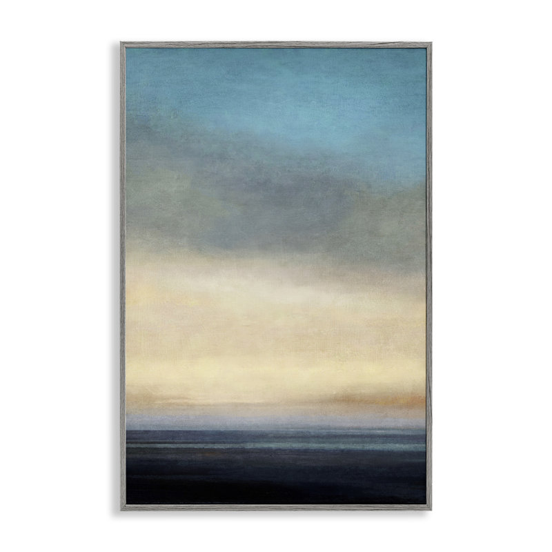Stormy Beach Abstraction Gray Framed Giclee Art by Suzanne Nicoll, Gray, 18" H x 12" W