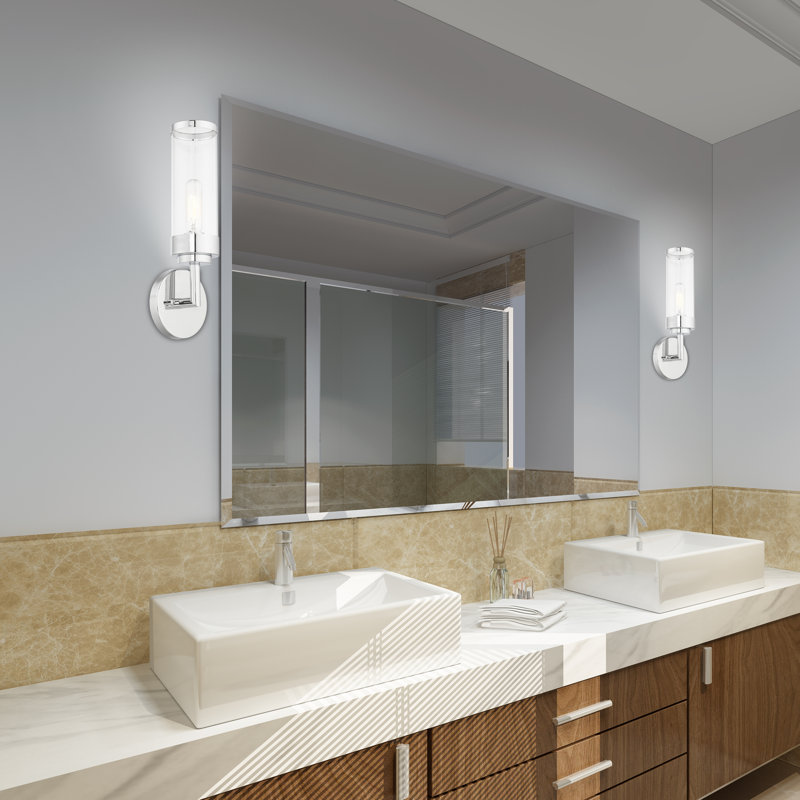 Binghamton Armed Sconce, Polished Chrome