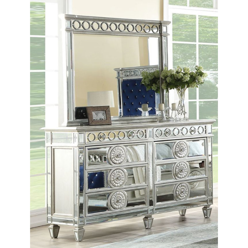 Commode double 8 tiroirs avec miroir Jeyes