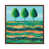 Classic Brown Wood Floater Framed