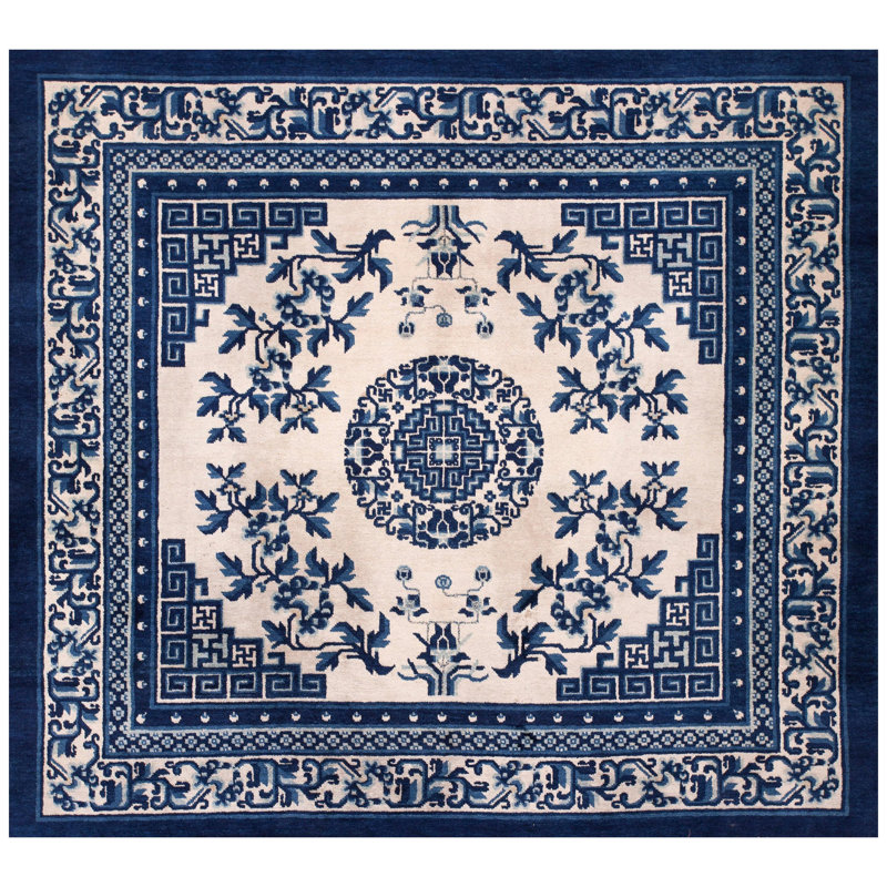 Tapis antique chinois Ningxia 5 pi 9 po x 6 pi 4 po