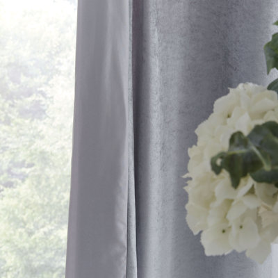 Crushed Velvet Glamour Sequin Lined Eyelet Curtains