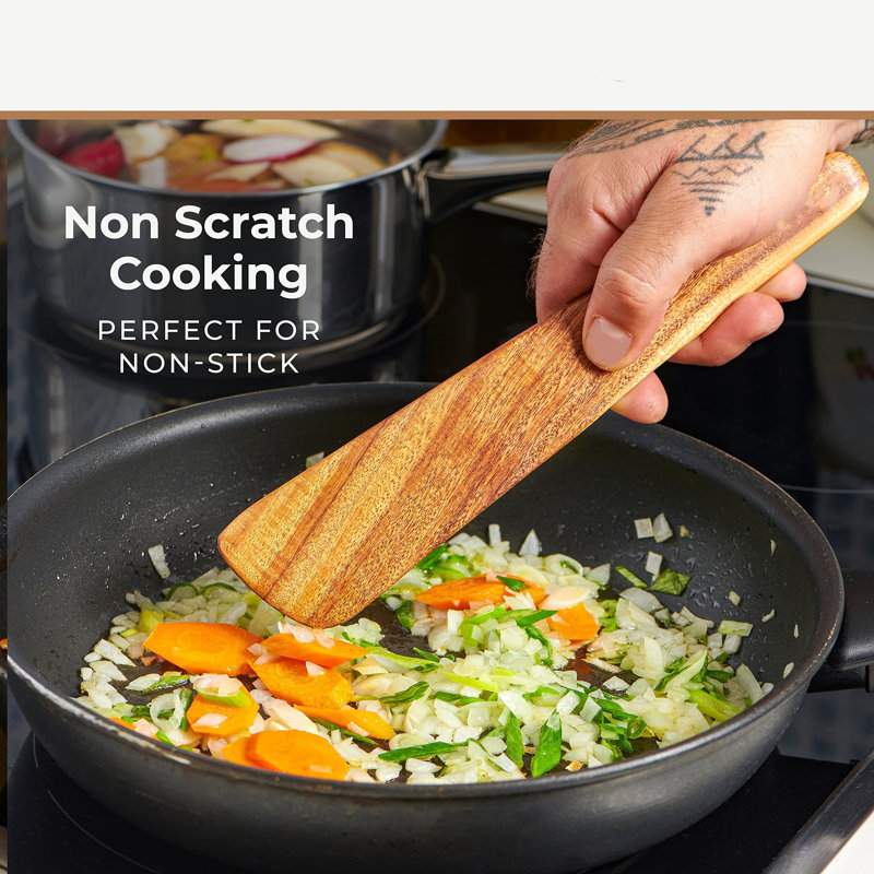 Natural Teak Wooden Cooking Utensils Set of 4