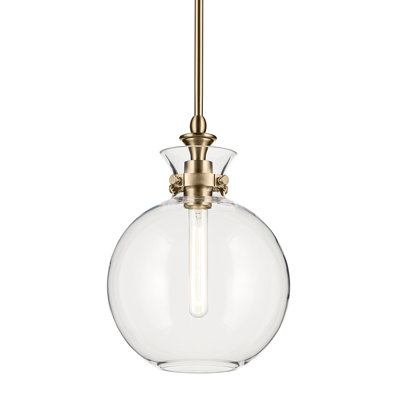Luminaire suspendu 1 lumière avec verre transparent
