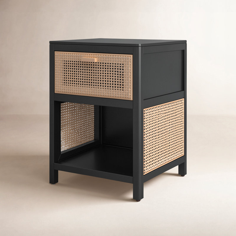 Epaulette Nightstand, Black