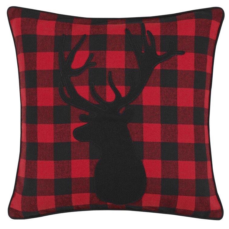 Buffalo Art Suede Deer Throw Pillow