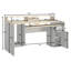 Rasla Desk in trendy color with attachment, niche, drawer and door.