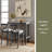 Farmhouse 48"Rectangular Wood Bar Height Dining Set Kitchen Breakfast Nook With 2 Chairs-177698585-177698586