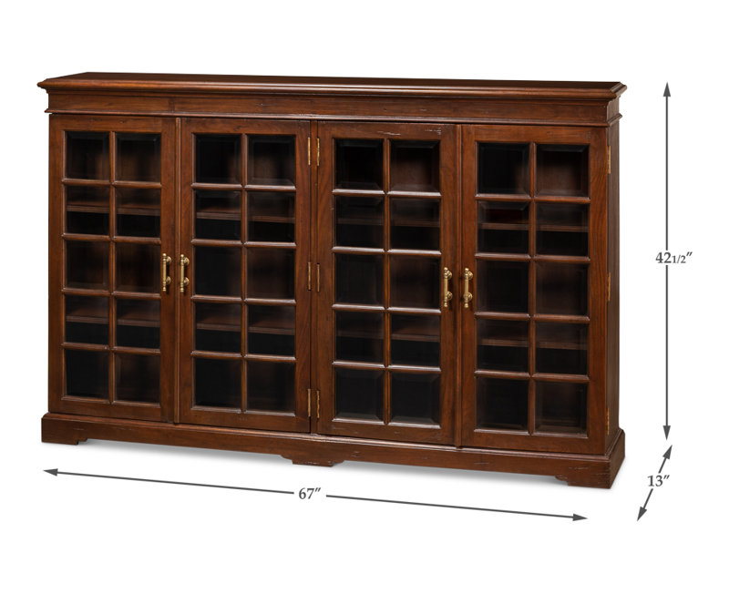 Morgan Solid Wood Bookcase, Walnut/Dark Brown
