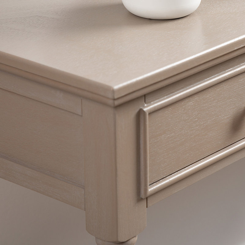 3 Drawer Console Table for Hallway & Living Room Furniture, Slim Entry Hall Table Cabinet, Grey, 81 H x 120 W x 35 D cm