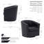 Faux Leather Swivel Barrel Chair-311480576