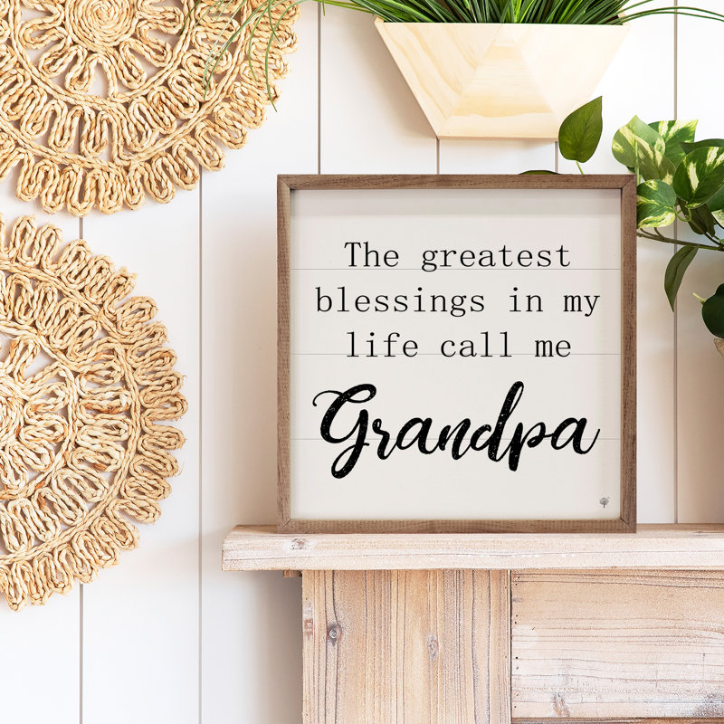 Call Me Grandpa - blanc, L 16 po x H 16 po