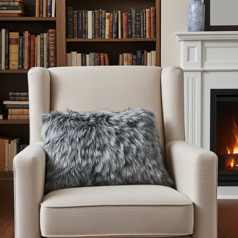 Coussin Siberian Husky, 12 po x 25 po, Rectangulaire