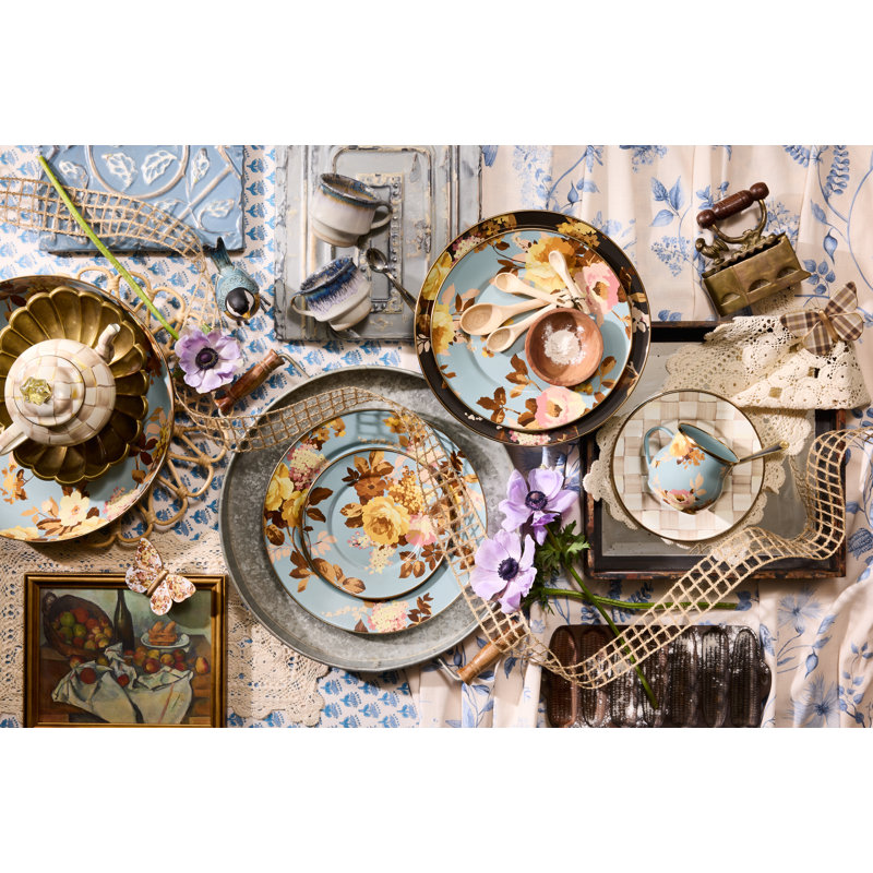 Wild Rose Charger/Plate, Slate
