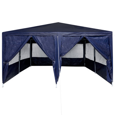 Vidaxl Party Tent With 8 Sidewalls Blue 13.1X13.1 Ft