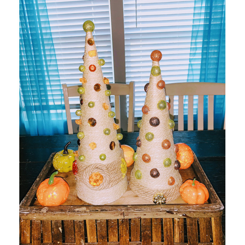 Fall Tabletop Cone Tree Set