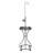 72'' extended metal bird playstand with wheels, Open&Movable Playstand for floor