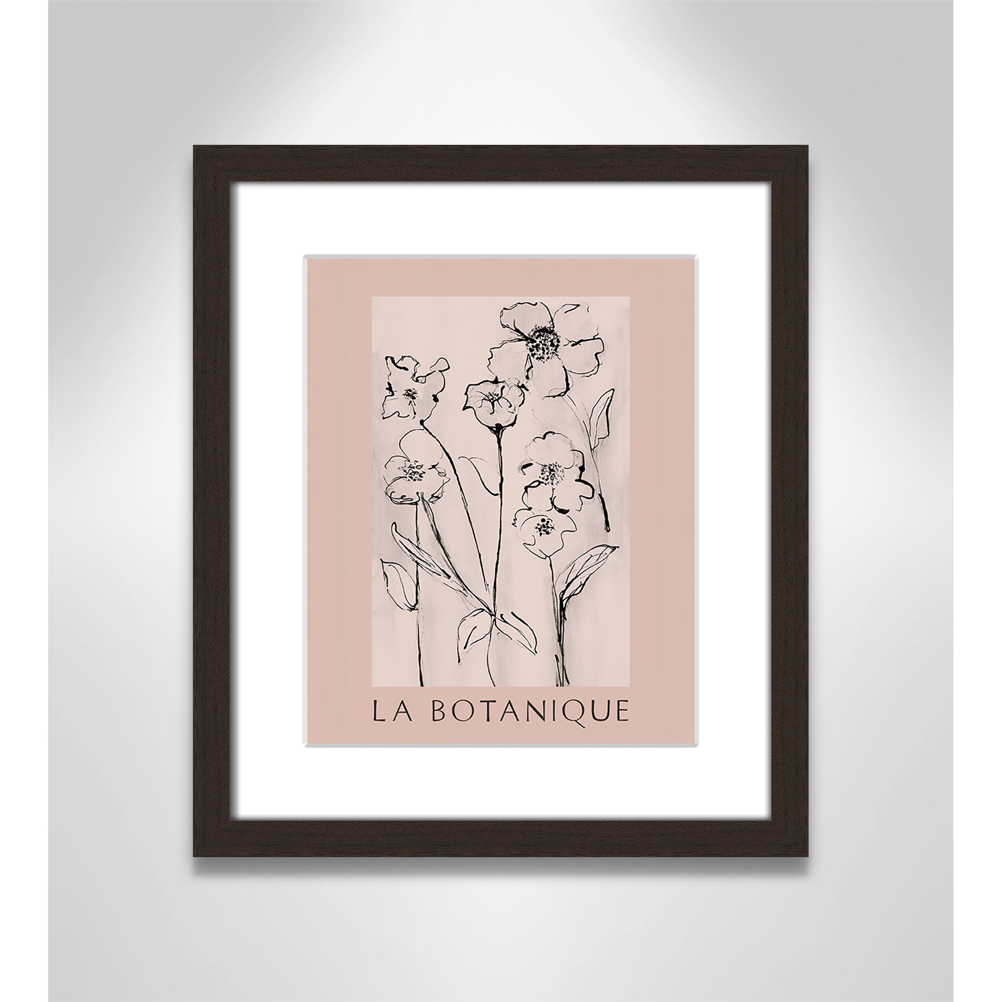 Botanical Poster Collection " La Botanique " by Susan Jill, 15" H x 13" W x 1.25" D, Walnut Single Picture Frame, Yes