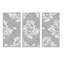 Fleurs classiques sur fond gris clair - ensemble d'art mural sur toile traditionnel encadré de 3-1848083802-1848083782