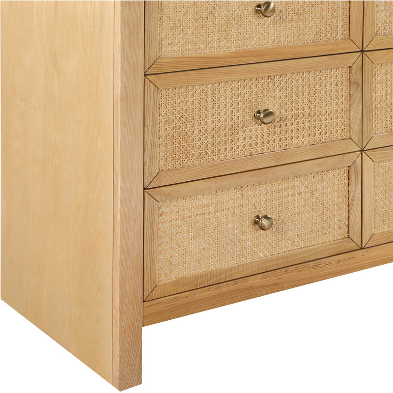 Commode 9 tiroirs Aerik, Naturel