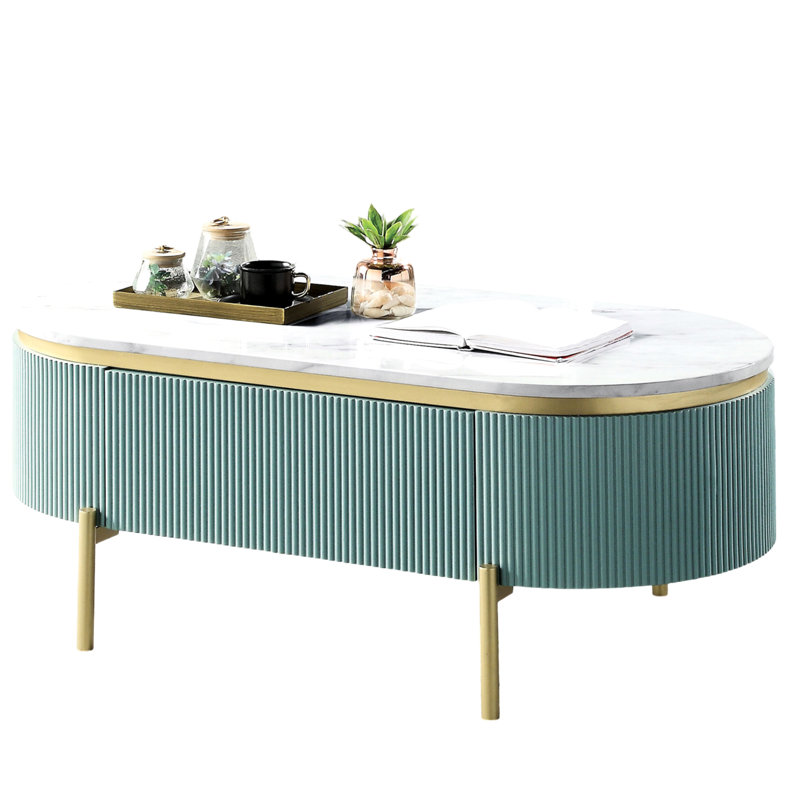 Table matelassée Modern, Sarcelle