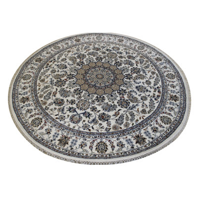 Matewan One-of-a-Kind 6.0x6.0 Round Area Rug Ivory
