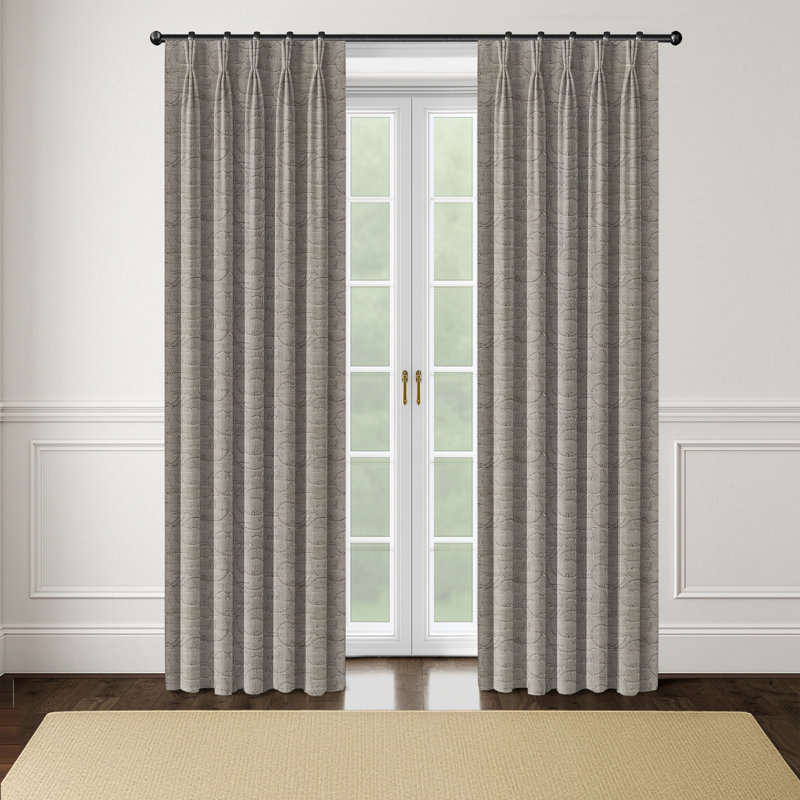 Paire de rideaux Annora Mink Pinch Pleat (l 20 po x L 108 po), Vison, L 20 po x L 108 po