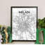Milan City Map - No Frame Print-1800072069