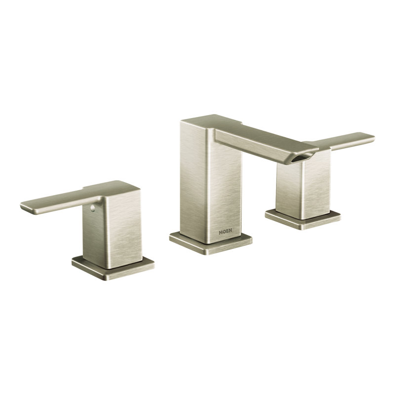 Moen 90 Degree 8 in. Widespread 2-Handle Mid-Arc Bathroom Faucet Trim Kit (Valve Not Included), Brushed Nickel