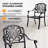 Black Aluminum Outdoor Stackable Dining Armchair (Set Of 2)