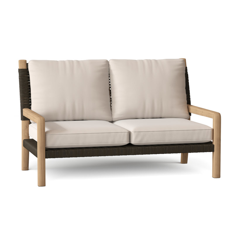 Hudson Outdoor 2 - Seat Loveseat, Hudson Charcoal Lace, Perigold Play Navy