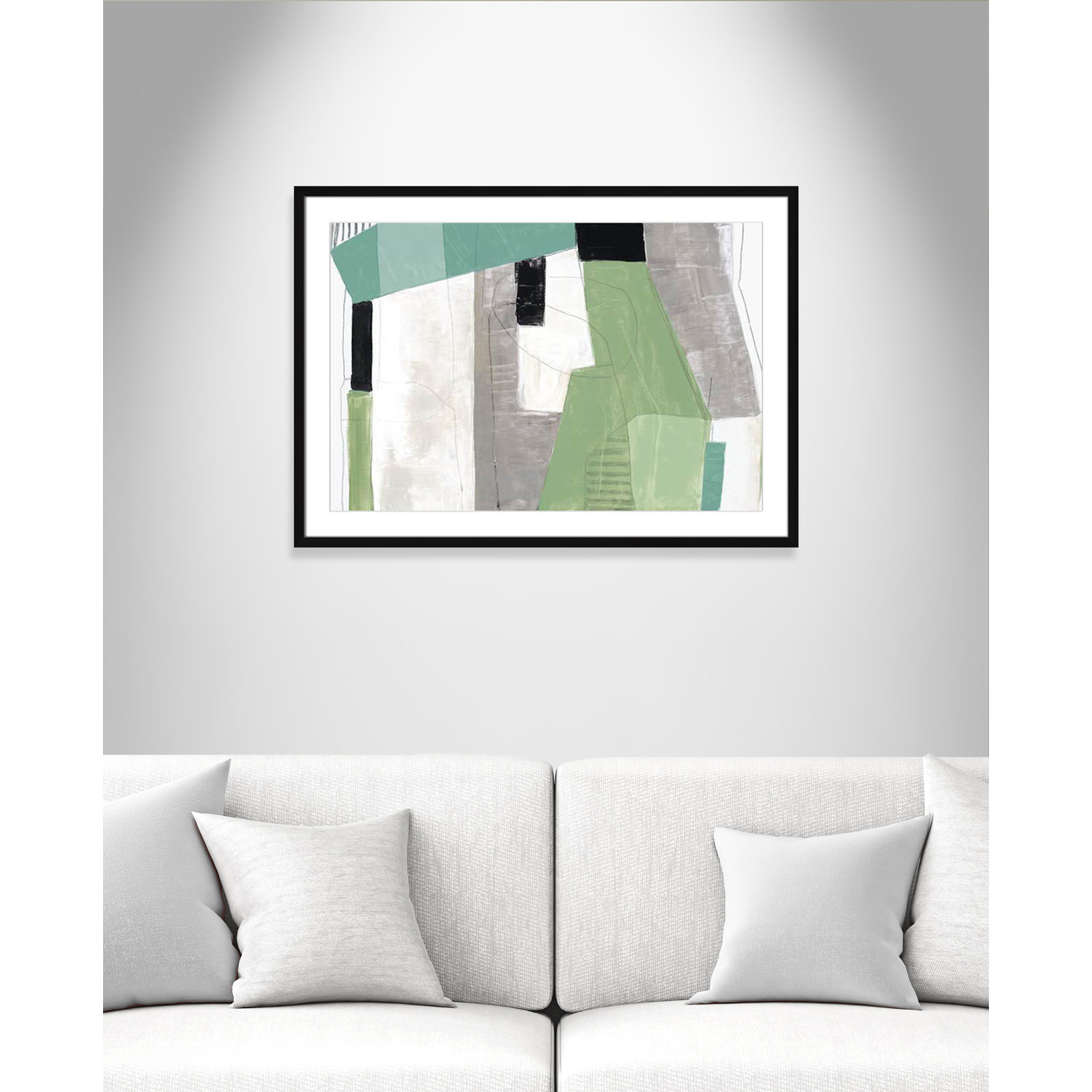 Evergreen Essence by Tom Reeves, White, Black Box Frame - Matted Fine Art Paper Print, 25.5" H x 35.5" W x 1.25" D
