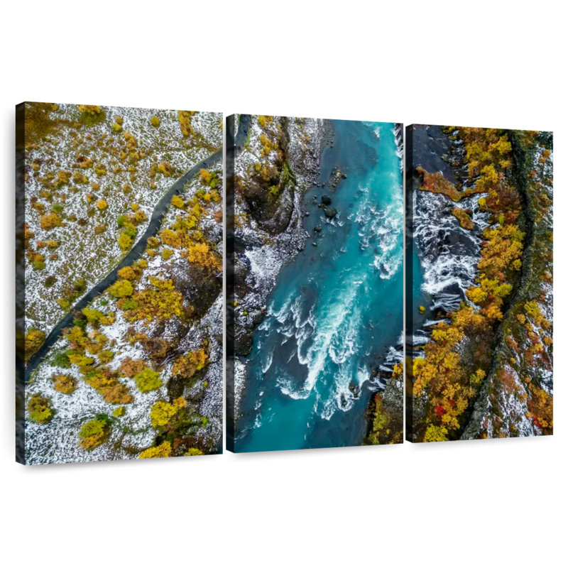 Alvord Hraunfossar Watefall, 48" H x 74" W